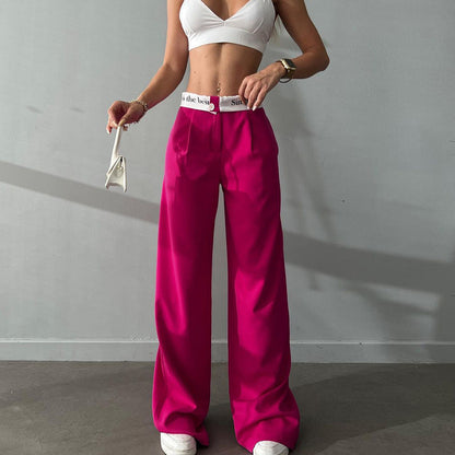 Knitted High Waist Loose Trousers