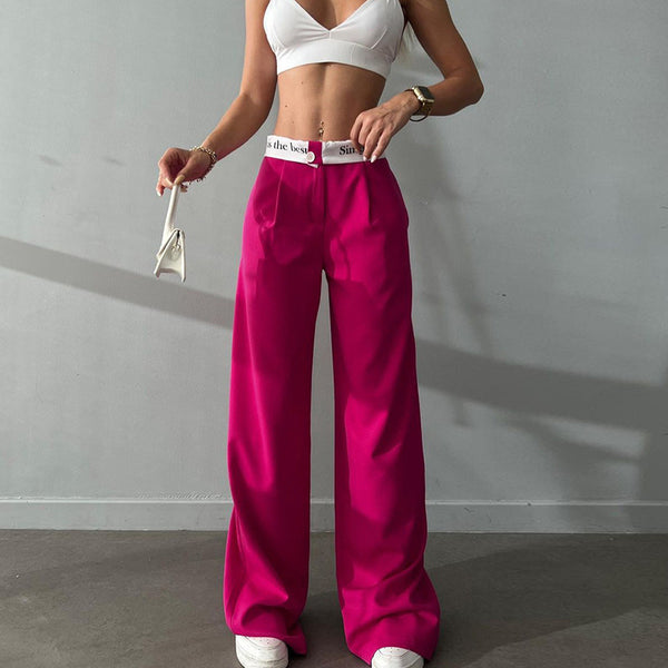 Knitted High Waist Loose Trousers
