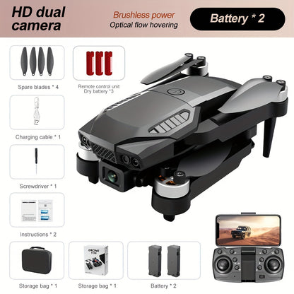 ESULOMP Brushless Drone - HD Dual Camera RC Quadcopter F196