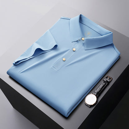 Seamless Adhesive Non-ironing Short-sleeved Polo Shirt