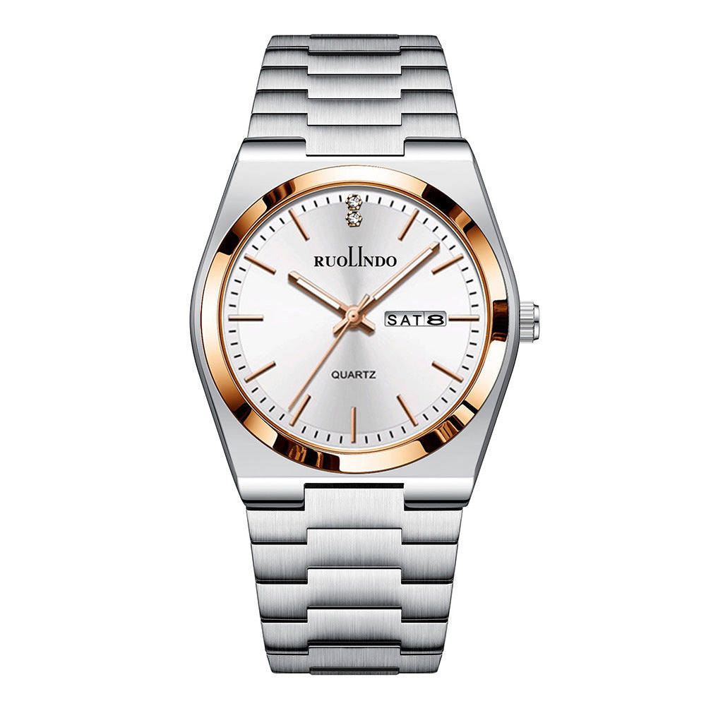 RUOLINDO Stainless Steel Luminous Men's Watch