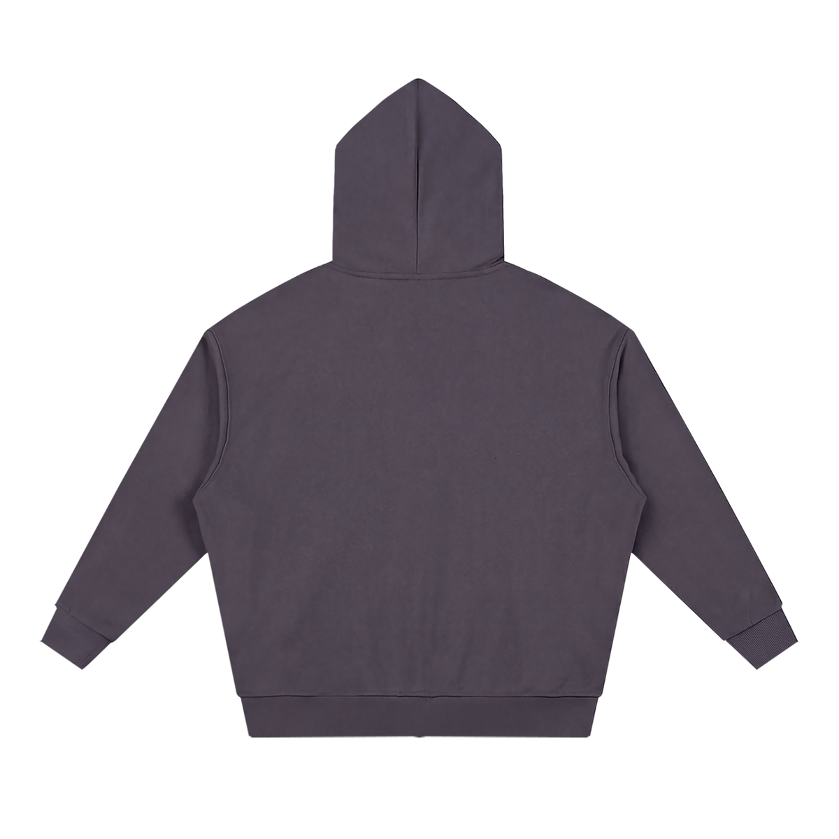 Unisex Loose Solid Full Zip Hoodie
