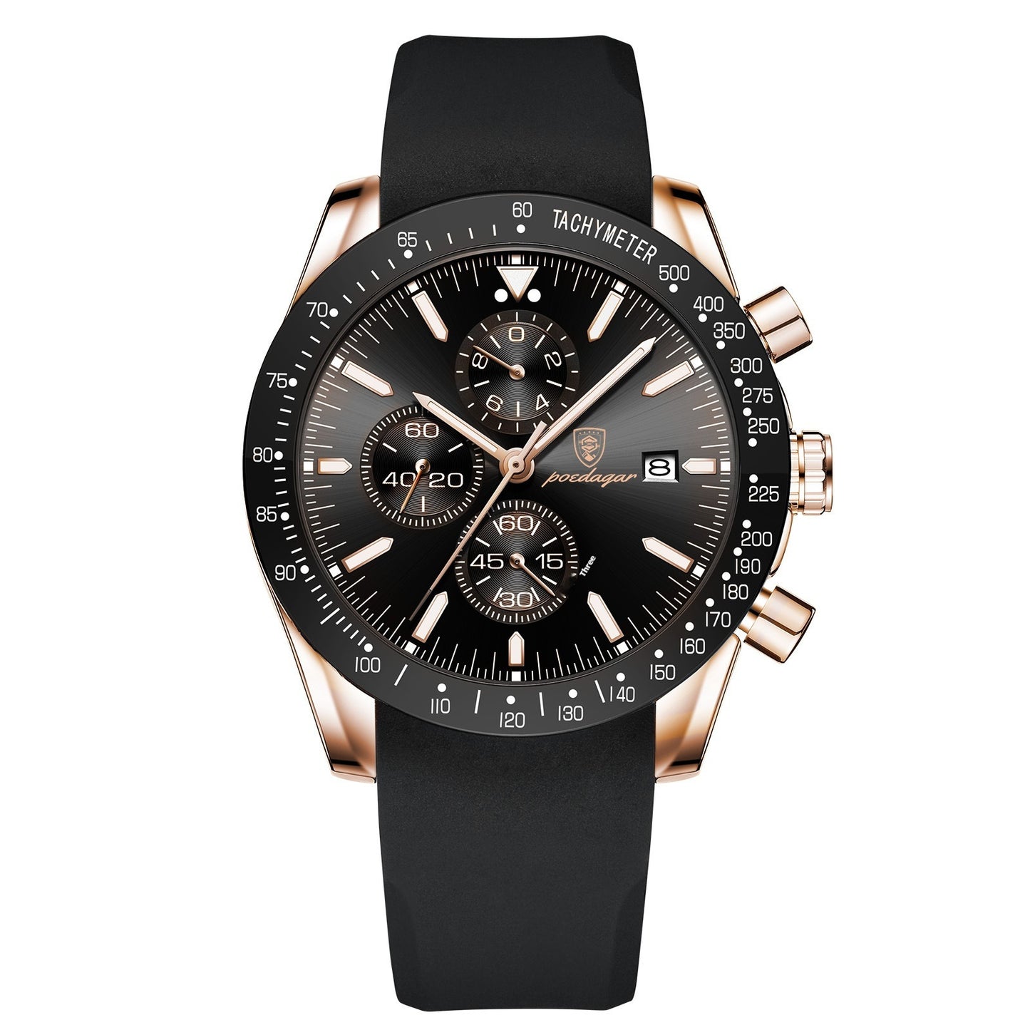 Poedagar Multifunctional Waterproof Luminous Men's Watch