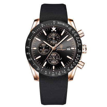 Poedagar Multifunctional Waterproof Luminous Men's Watch
