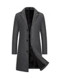 Men's Woolen Slim-fit Trench Coat