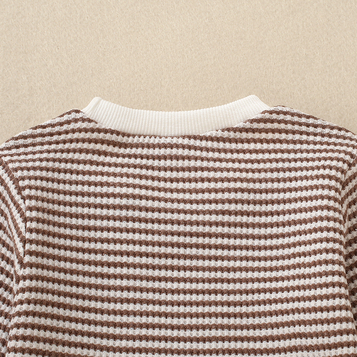 Girls' Striped Pocket Long Sleeve Sweater