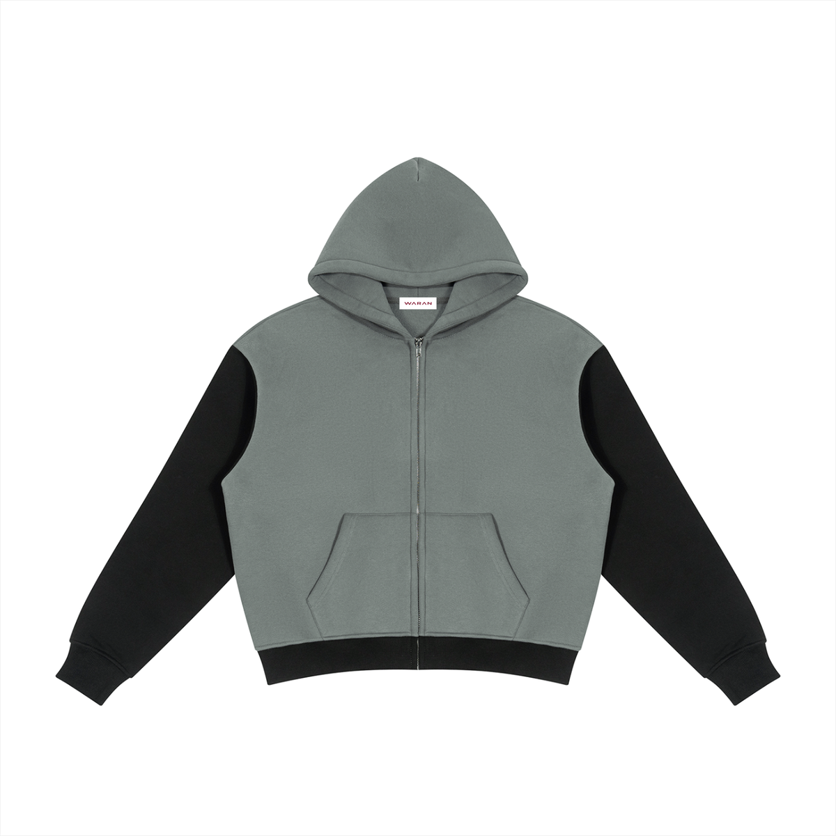 Unisex Color Block Fleece Full Zip Hoodie