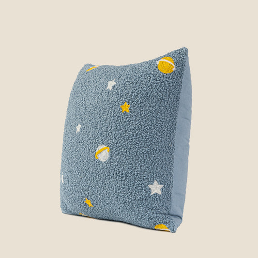 Blue Planet Embroidered Pillow