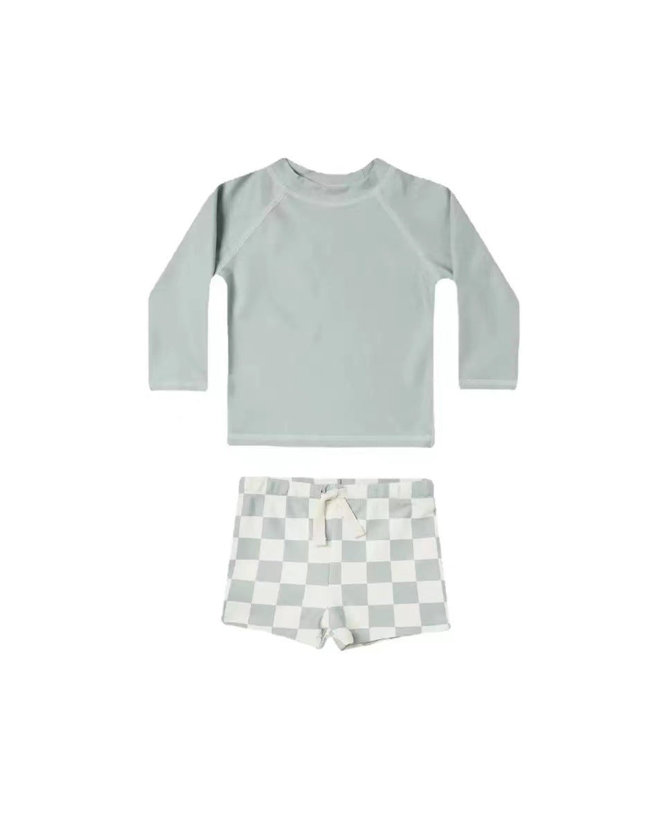 Children's Long-sleeve Two-piece Swimsuit