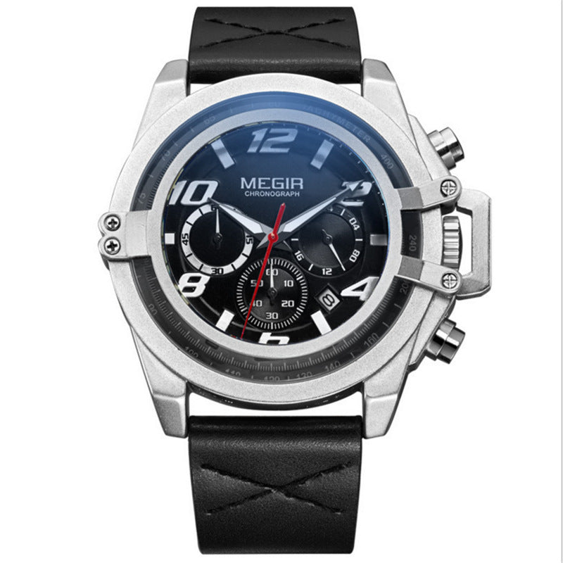 Montre à quartz multifonctionnelle chronographe MEGIR