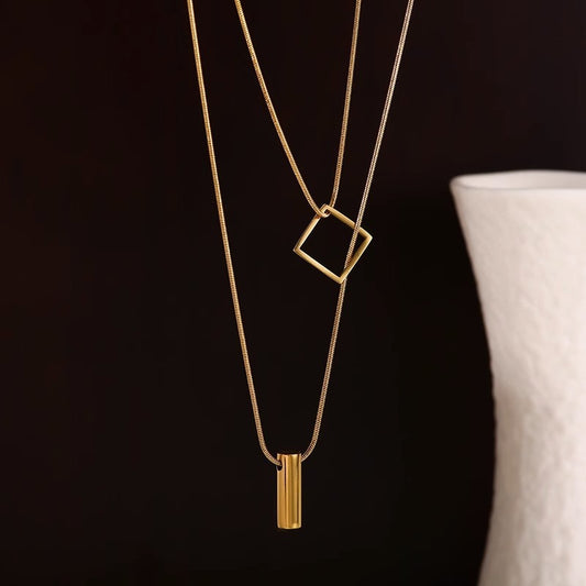 Geometric Chain Temperament Necklace
