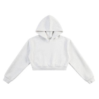 Womens Cropped stringless Hoodie
