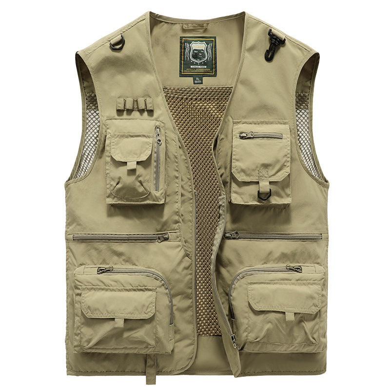 Mesh Cargo Sleeveless Jacket Tool Vest