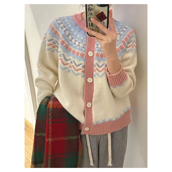 Pull en brocart tricoté Fairisland pour femme, automne et hiver, Noël