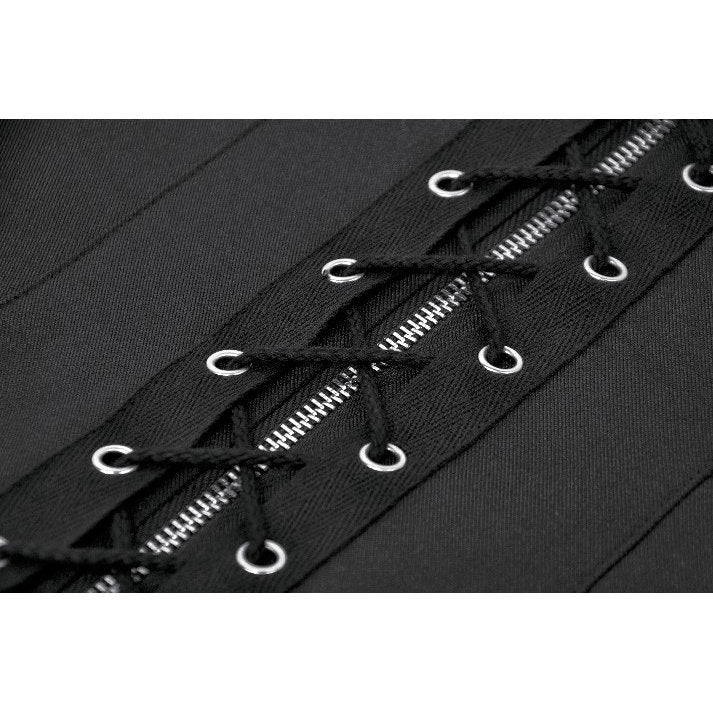 Dark in Love Gilet Corset Punk clouté à lacer