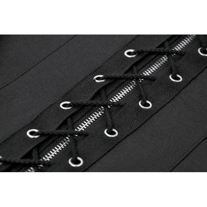 Dark in Love Gilet Corset Punk clouté à lacer