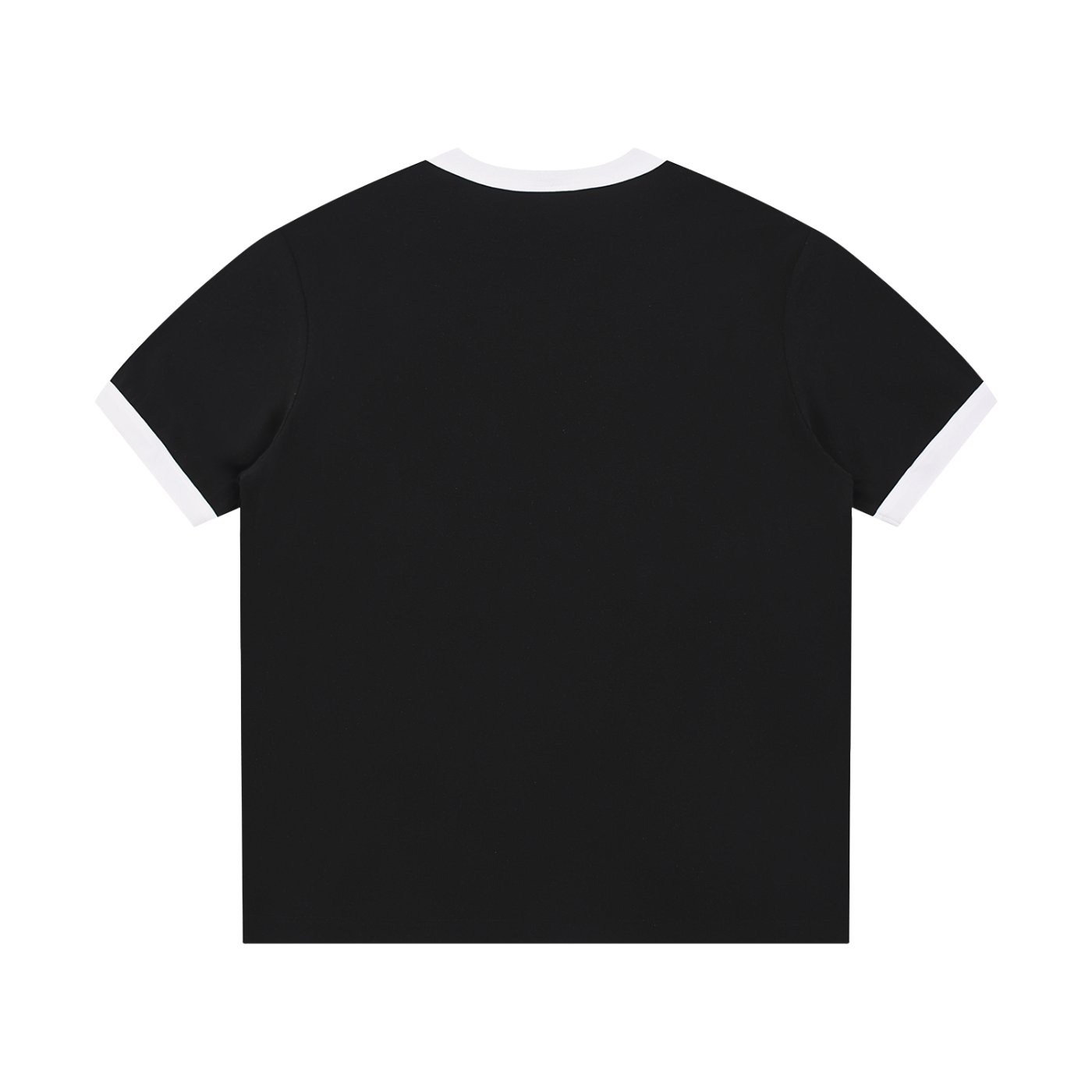Contrast Edge Ribbed Crewneck T-Shirt