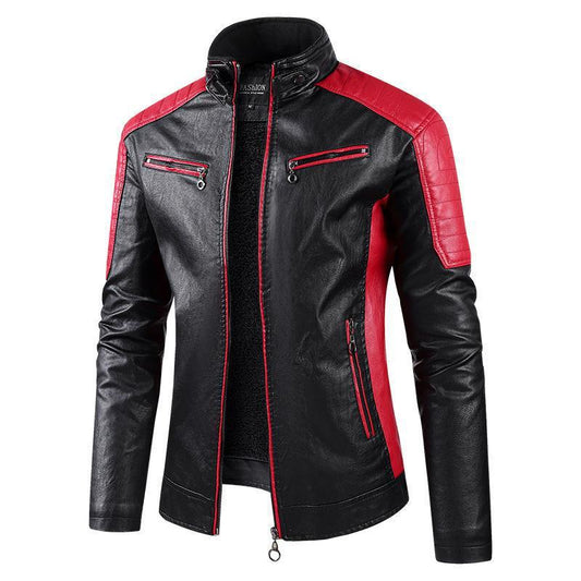 Manteau Homme en Cuir Doublé Polaire, Taille Européenne, Automne et Hiver