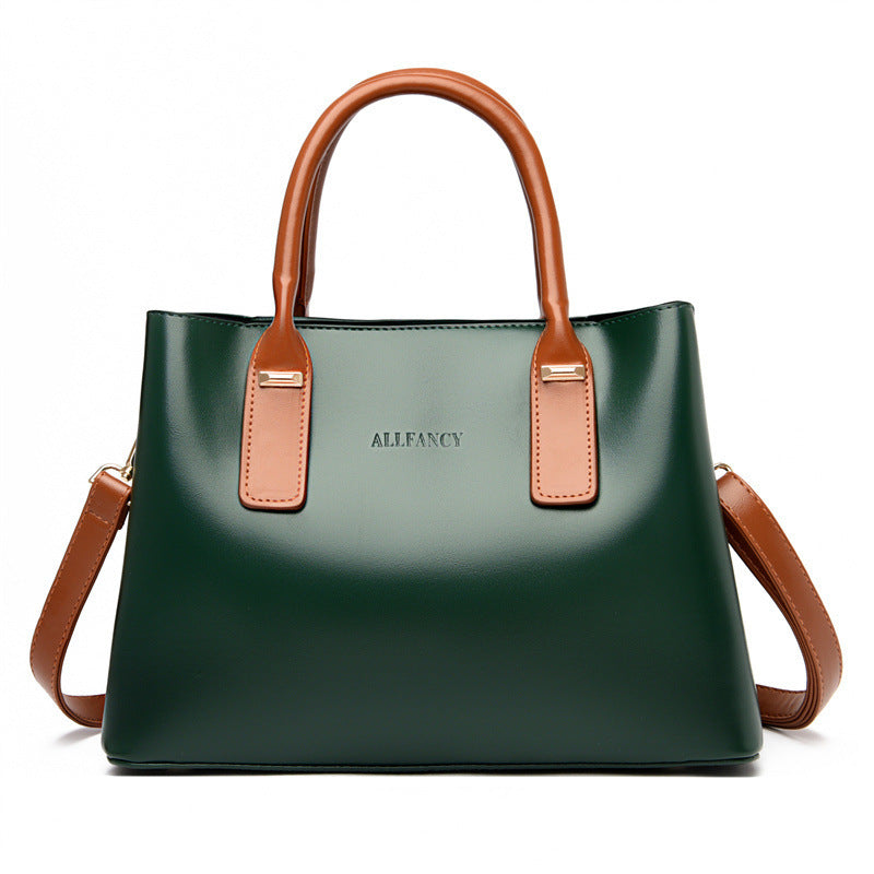 Soft Leather Large Capacity Handbag - Street Trend Tote