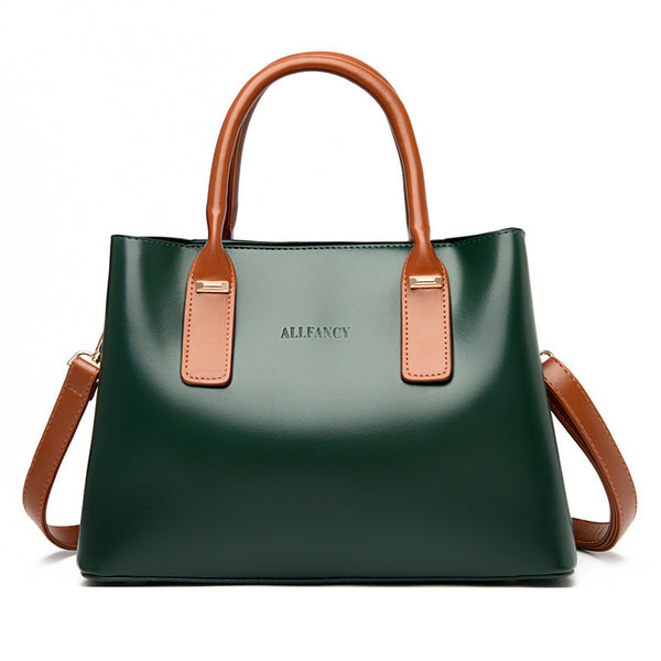 Soft Leather Large Capacity Handbag - Street Trend Tote