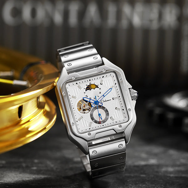 Men's Square Automatic Mechanical Watch