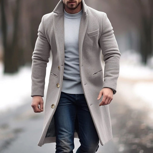 Mens Woolen Trench Coat