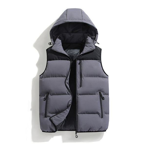 Mens Multi-pocket Waterproof Outdoor Hooded Vest