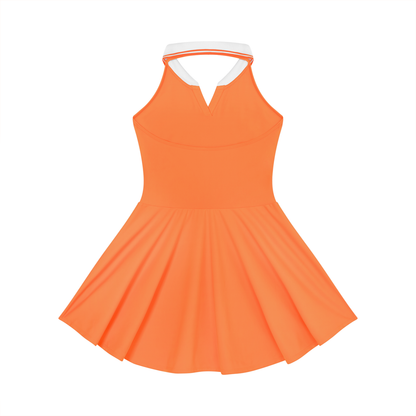 Women's Collared Halter A-Line Tennis Dress 210GSM