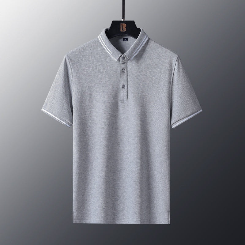 Anti-wrinkle Breathable Turn-down Collar Solid-color Shirt