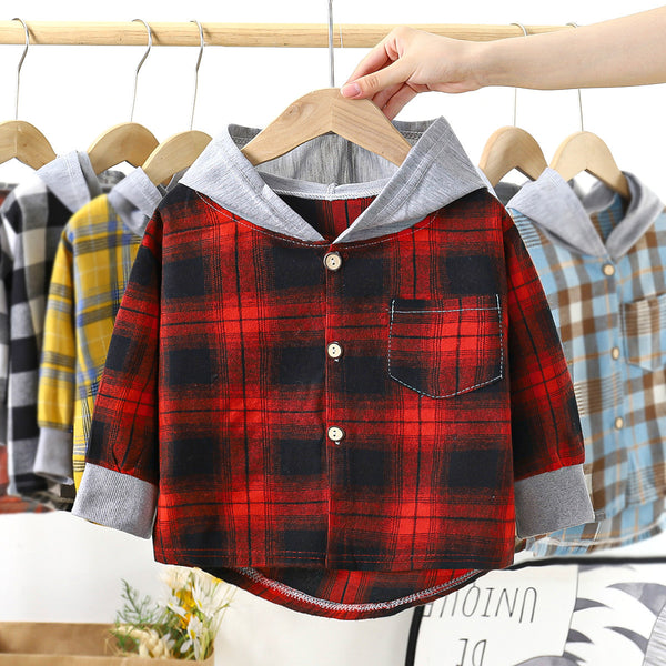 Long Sleeve Plaid Base Coat Top