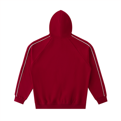 Contrast Piping Raglan Hoodie | Spiderweb
