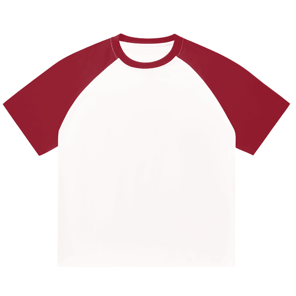 Color-Blocked Raglan Sleeve T-Shirt