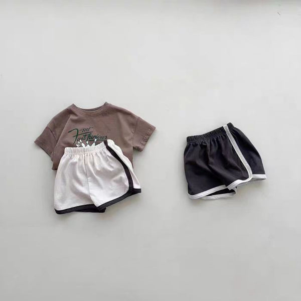 Vêtements de bébé short manches courtes col rond