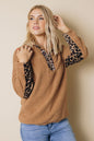 Lacole Leopard Sherpa Sweatshirt