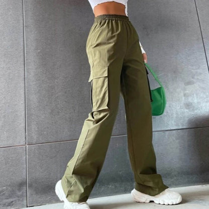 High Waist Wide Leg Straight trousers