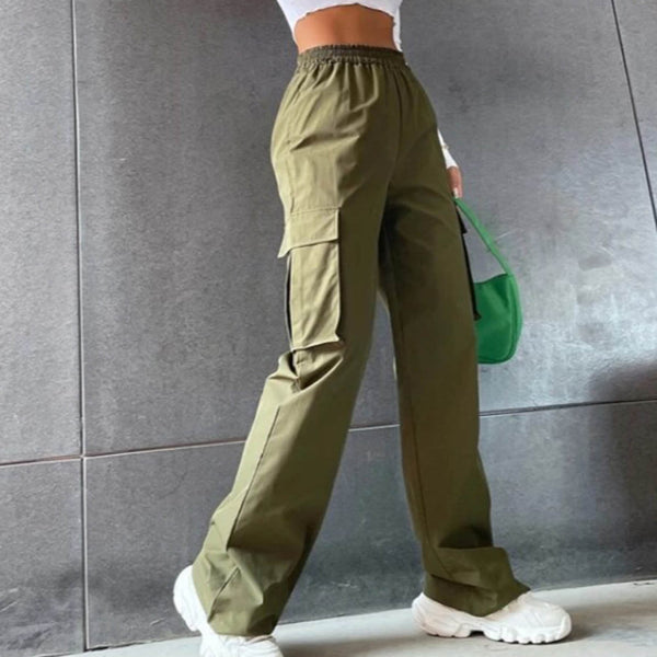 High Waist Wide Leg Straight trousers