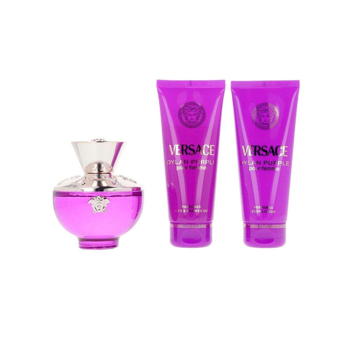 Women's Perfume Set Versace DYLAN PURPLE EDP 4 Pieces