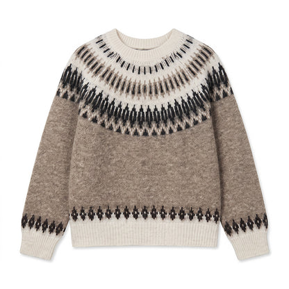 Round neck loose sweater