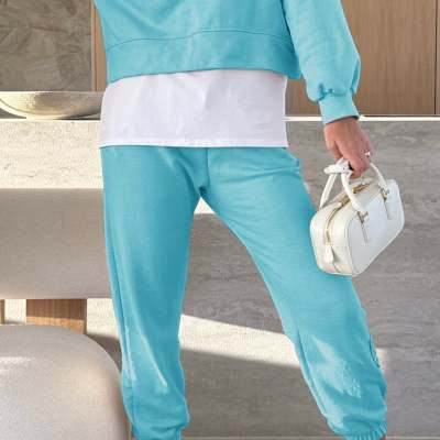 Women's Hooded Sweatshirt & Jogger Set - Two-Piece Sportswear