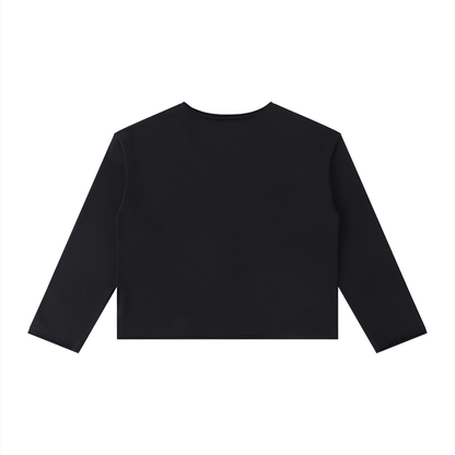 Women's Raw Hem Long Sleeve T-Shirt 310GSM