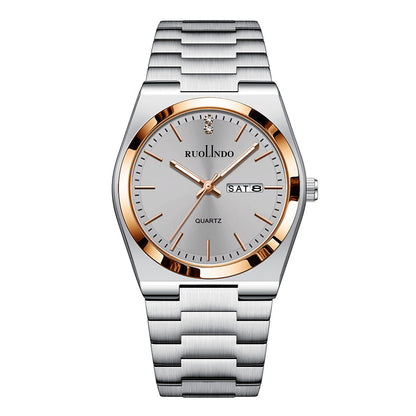RUOLINDO Stainless Steel Luminous Men's Watch