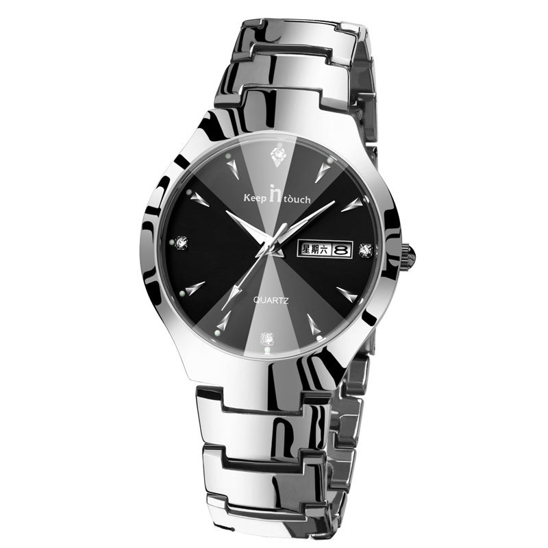 Luminous couple quartz watch
