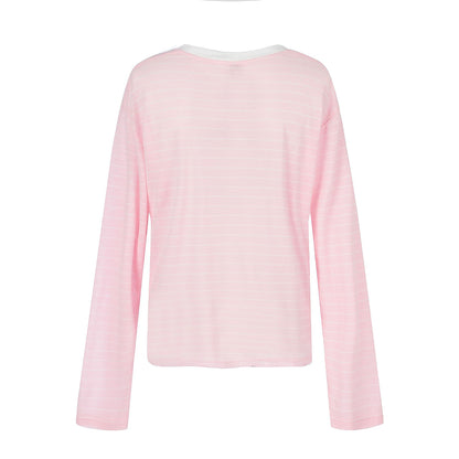 V-Neck Color-Blocking Cover-Up for Women, Loose Lightweight Casual Sun Protection Top