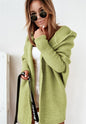 Women's Hooded Cardigan - Loose Knit Batwing Sleeve Sweater