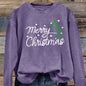 Women's Crew Neck Long Sleeve Top | Merry Christmas