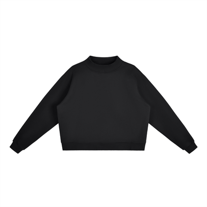 Waran Fleece Mock-Neck Crew Sweatshirt