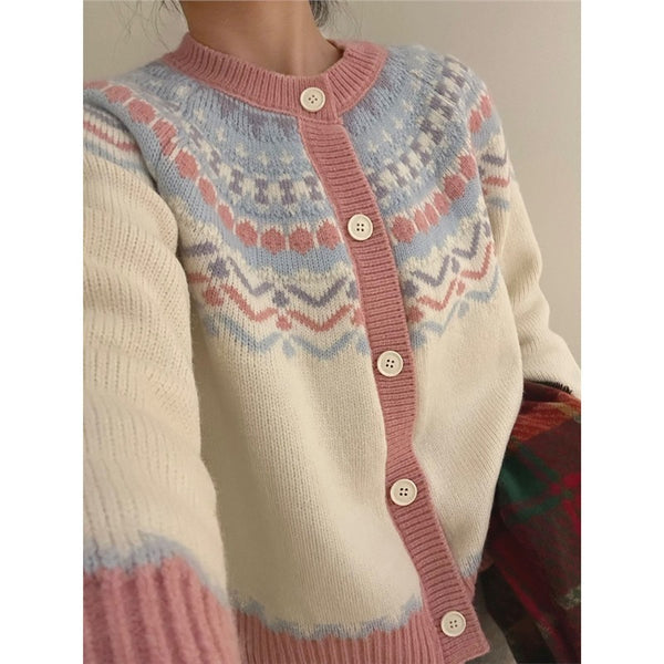 Pull en brocart tricoté Fairisland pour femme, automne et hiver, Noël