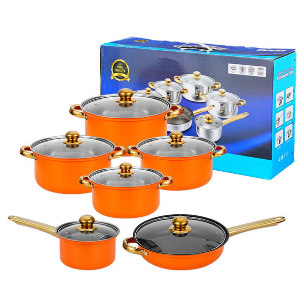 12-Piece Stainless Steel Cookware Set