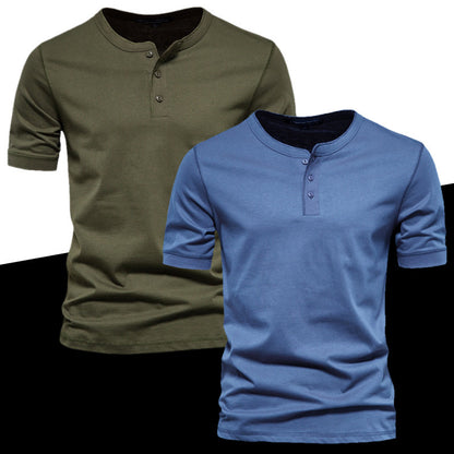 Men's Crew Neck Solid Colour T-Shirt - Short Sleeve