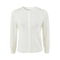 Round Neck Cropped Knit Cardigan
